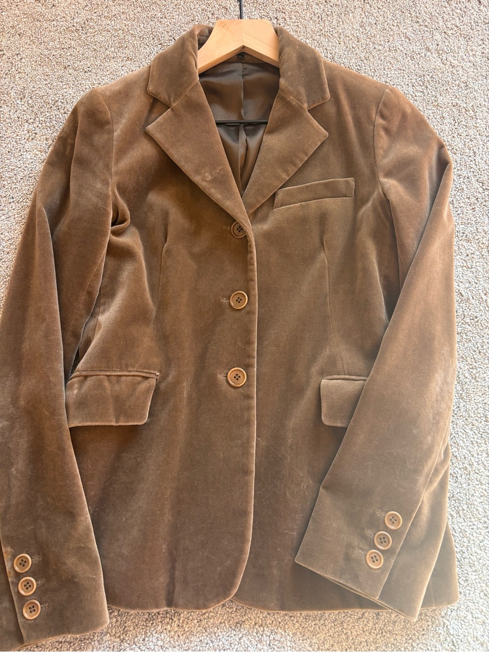 Theory Olive Green Velvet Blazer